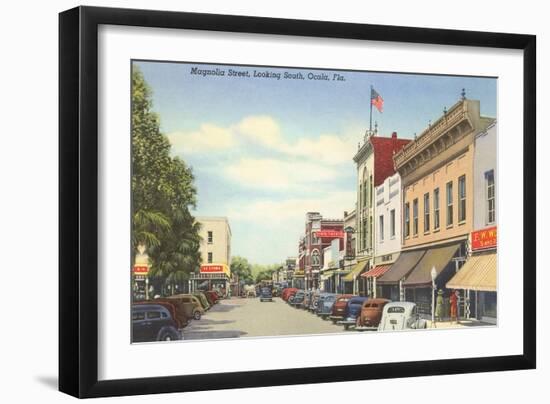 Magnolia Street, Ocala, Florida-null-Framed Art Print