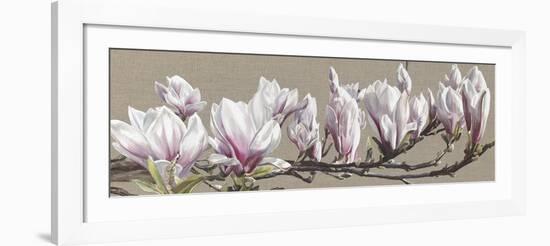 Magnolia Swathe-Sarah Caswell-Framed Giclee Print