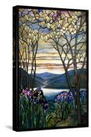 Magnolias and Irises, C.1908 (Leaded Favrile Glass)-Louis Comfort Tiffany-Stretched Canvas