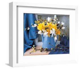 Magnolias and Narcissus-null-Framed Art Print