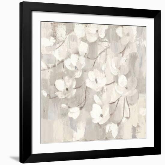 Magnolias in Spring I Neutral-Albena Hristova-Framed Art Print