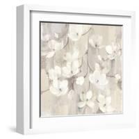 Magnolias in Spring II Neutral-Albena Hristova-Framed Art Print