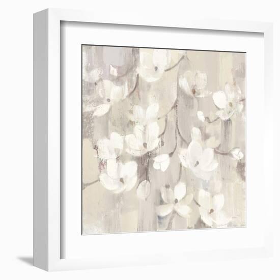 Magnolias in Spring II Neutral-Albena Hristova-Framed Art Print