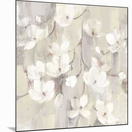 Magnolias in Spring II Neutral-Albena Hristova-Mounted Art Print