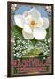 Magnolias - Nashville, Tennessee-Lantern Press-Framed Art Print