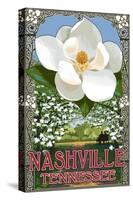 Magnolias - Nashville, Tennessee-Lantern Press-Stretched Canvas