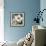 Magnolias on Blue II-Lanie Loreth-Framed Art Print displayed on a wall