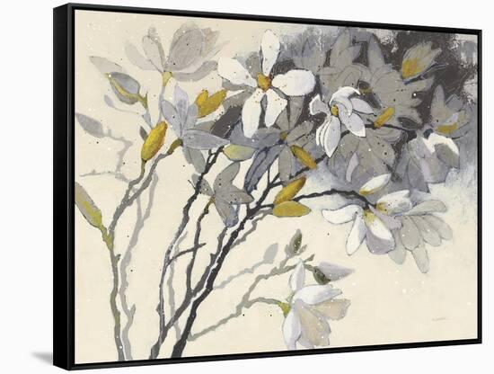 Magnolias Yellow Gray-Shirley Novak-Framed Stretched Canvas
