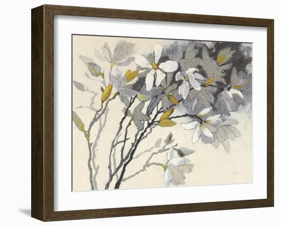 Magnolias Yellow Gray-Shirley Novak-Framed Art Print