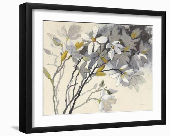 Magnolias Yellow Gray-Shirley Novak-Framed Art Print