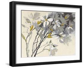 Magnolias Yellow Gray-Shirley Novak-Framed Art Print