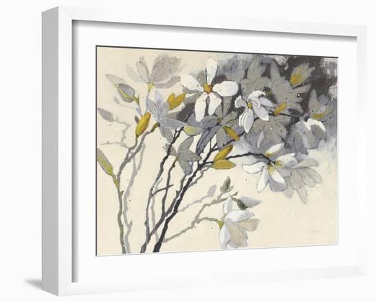 Magnolias Yellow Gray-Shirley Novak-Framed Art Print
