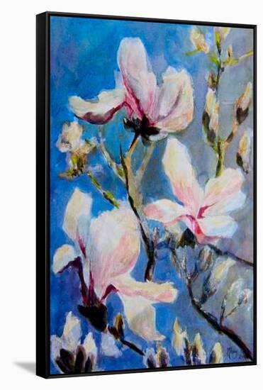 Magnolias-Mary Smith-Framed Stretched Canvas