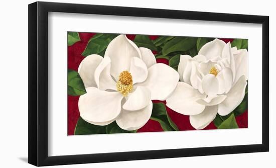 Magnolie in Fiore-Luca Villa-Framed Art Print