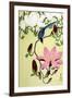 Magpie with Pink and White Magnolia Blossoms-Koson Ohara-Framed Giclee Print