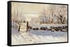 Magpie-Claude Monet-Framed Stretched Canvas