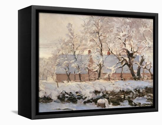 Magpie-Claude Monet-Framed Stretched Canvas