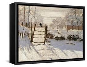 Magpie-Claude Monet-Framed Stretched Canvas