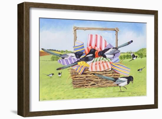 Magpies, 1990-E.B. Watts-Framed Giclee Print