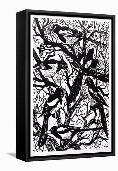 Magpies, 1997-Nat Morley-Framed Stretched Canvas