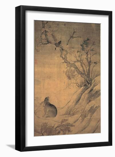 Magpies and Hare-null-Framed Giclee Print