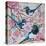 Magpies And Pink Blossoms-null-Stretched Canvas