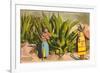 Maguey Plants and Tequila Maker, Mexico-null-Framed Premium Giclee Print