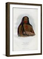 Mah-To-Toh-Pa, (The Four Bear), 2nd Chief of the Mandans, 1848-Harris-Framed Giclee Print