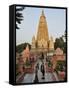 Mahabodhi Temple, Bodh Gaya (Bodhgaya), Gaya District, Bihar, India, Asia-Jochen Schlenker-Framed Stretched Canvas