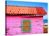 Mahahual Caribbean Pink Wood Painted Wall Textures in Costa Maya Mexico-holbox-Stretched Canvas