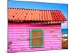 Mahahual Caribbean Pink Wood Painted Wall Textures in Costa Maya Mexico-holbox-Mounted Photographic Print