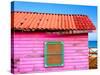 Mahahual Caribbean Pink Wood Painted Wall Textures in Costa Maya Mexico-holbox-Stretched Canvas