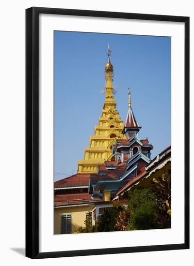 Mahamuni Paya Temple and Monastery, Mawlamyine (Moulmein), Mon State, Myanmar (Burma), Asia-Tuul-Framed Photographic Print