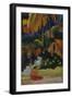 Mahana Maà (Landscape in Tahit)-Paul Gauguin-Framed Giclee Print