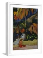 Mahana Maà (Landscape in Tahit)-Paul Gauguin-Framed Giclee Print