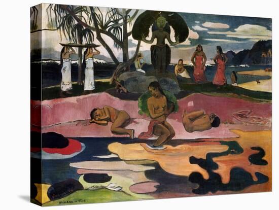 Mahana No Atua (Gottestag)-Paul Gauguin-Stretched Canvas