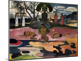 Mahana No Atua (Gottestag)-Paul Gauguin-Mounted Giclee Print