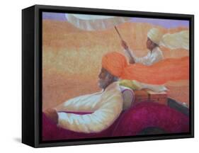 Maharaja and Umbrella-Lincoln Seligman-Framed Stretched Canvas