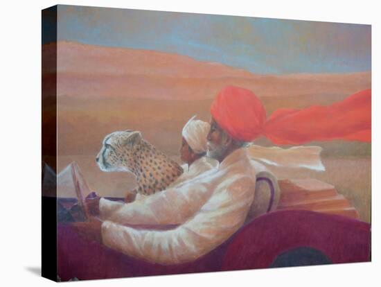 Maharaja, Boy and Cheetah 1-Lincoln Seligman-Stretched Canvas