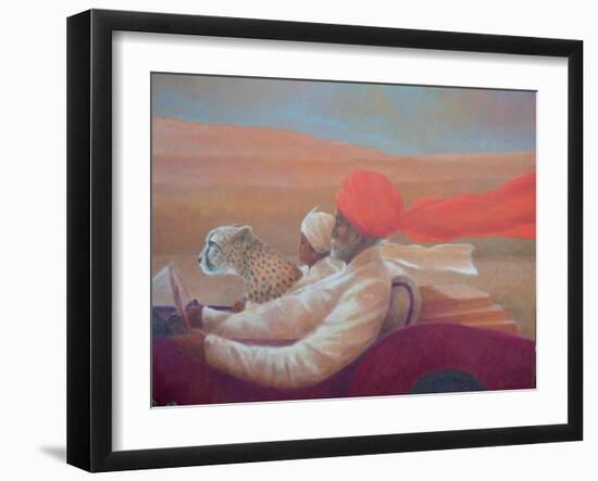 Maharaja, Boy and Cheetah 1-Lincoln Seligman-Framed Giclee Print