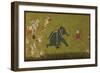 Maharaja Jagat Singh Pursuing an escaped Elephant. Mewar, circa 1745-null-Framed Giclee Print