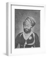 Maharaja Mansinhji Ii, Raj Sahib of Dhrangadhra (Engraving)-English Photographer-Framed Giclee Print