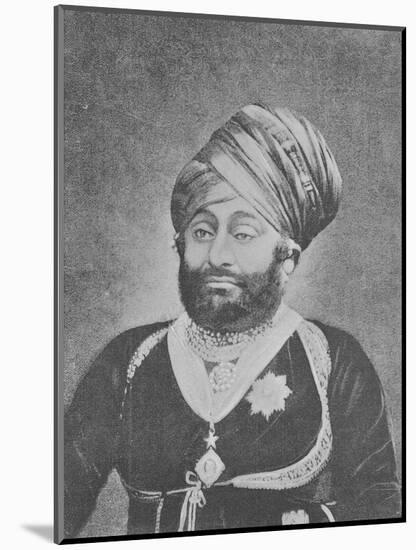 Maharaja Mansinhji Ii, Raj Sahib of Dhrangadhra (Engraving)-English Photographer-Mounted Giclee Print