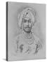 Maharaja Rajinder Singh (Engraving)-English-Stretched Canvas