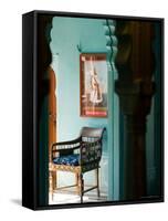 Maharaja's Bedroom in the City Palace, Rajasthan, India-Walter Bibikow-Framed Stretched Canvas