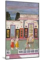 Maharaja Sawai Jai Singh Greeted by Two Crowned Men, C.1735-null-Mounted Giclee Print