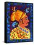 Maharaja with Blue Birds, 2011-Jane Tattersfield-Framed Stretched Canvas