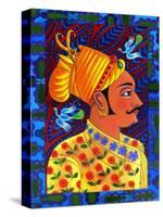Maharaja with Blue Birds, 2011-Jane Tattersfield-Stretched Canvas