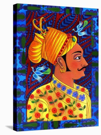 Maharaja with Blue Birds, 2011-Jane Tattersfield-Stretched Canvas