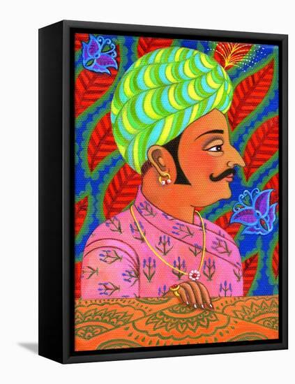 Maharaja with Butterflies, 2011-Jane Tattersfield-Framed Stretched Canvas